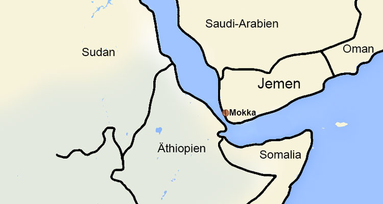 Karte - Mokka im Jemen